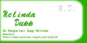 melinda dupp business card